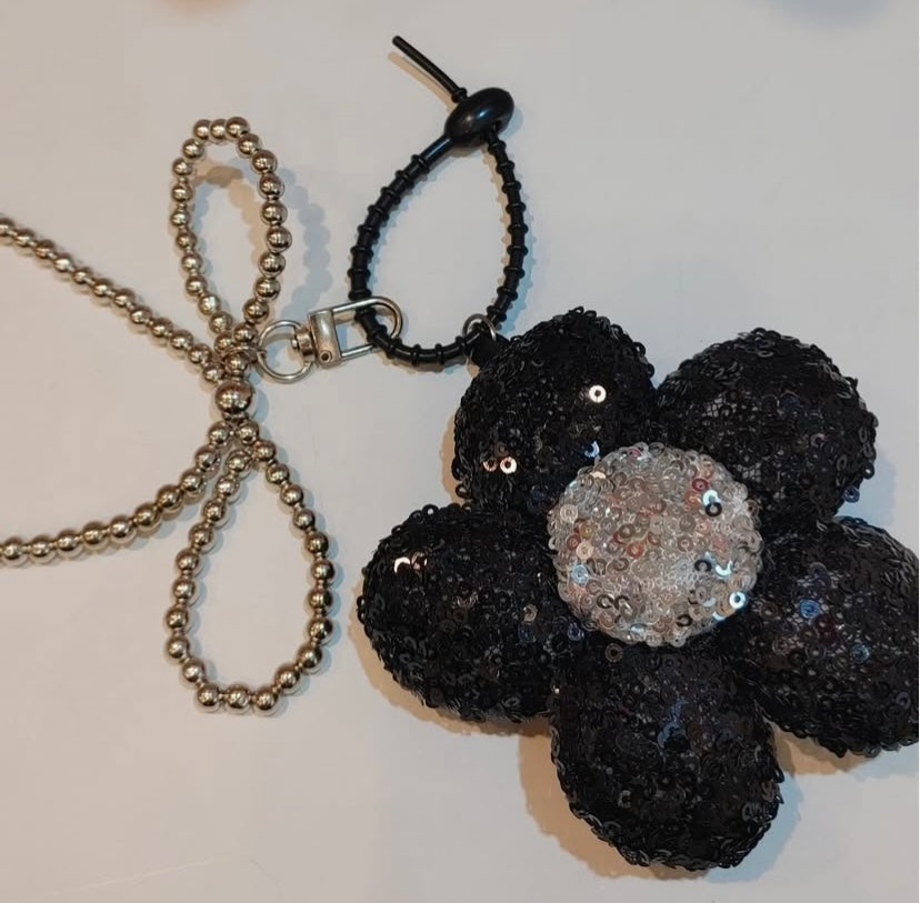 Spangle Anna Bag Charm- Black