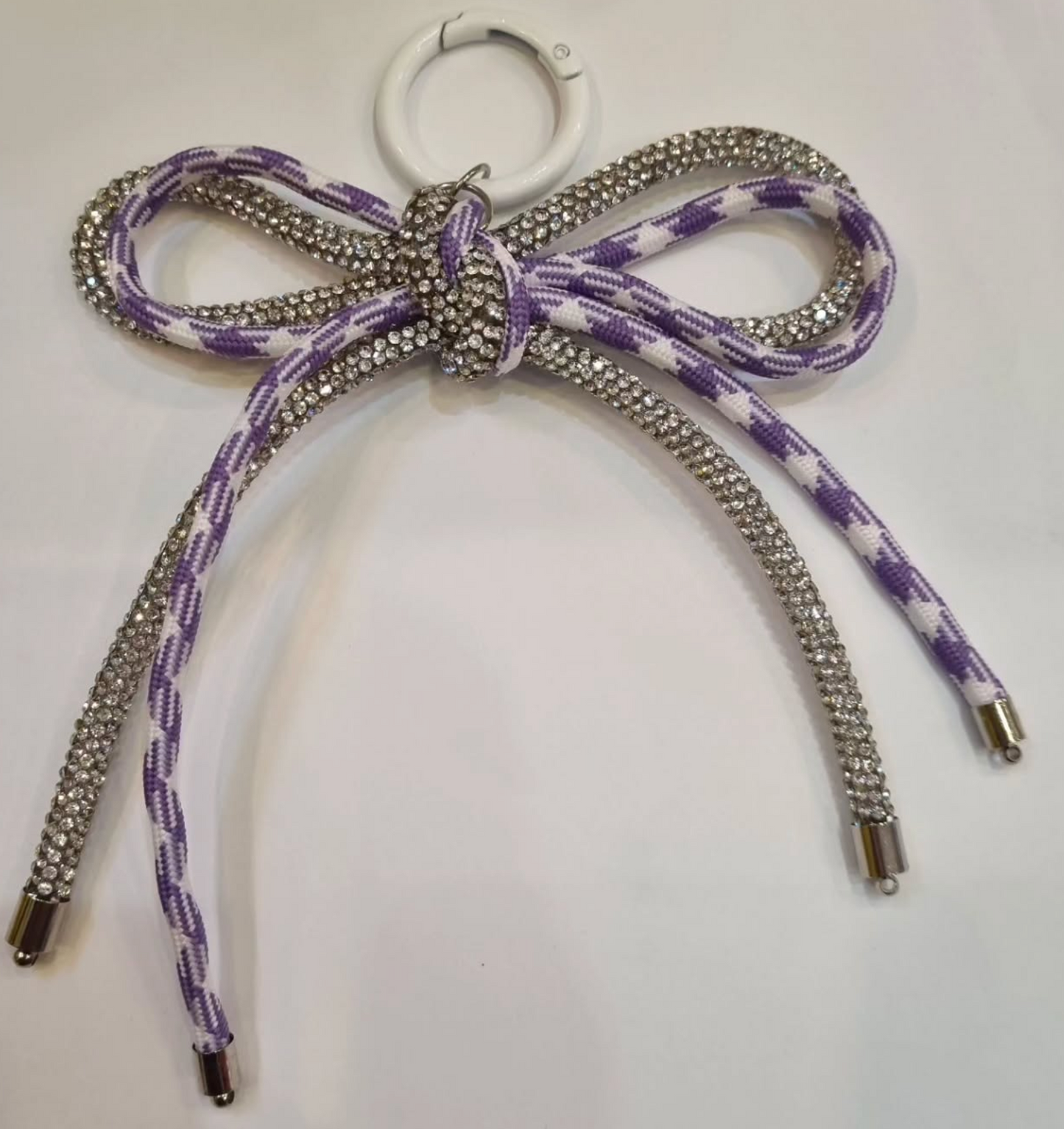 Jumbo Purple Ribbon Bag Charm