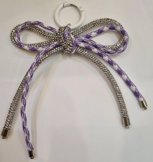 Jumbo Purple Ribbon Bag Charm