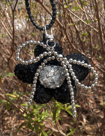 Spangle Anna Bag Charm- Black