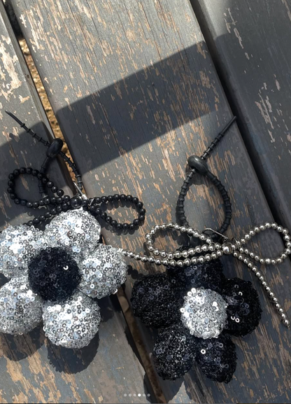 Spangle Anna Bag Charm- Black